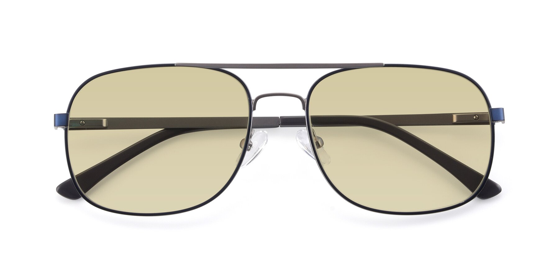 Folded Front of 9487 in Blue-Silver with Light Champagne Tinted Lenses