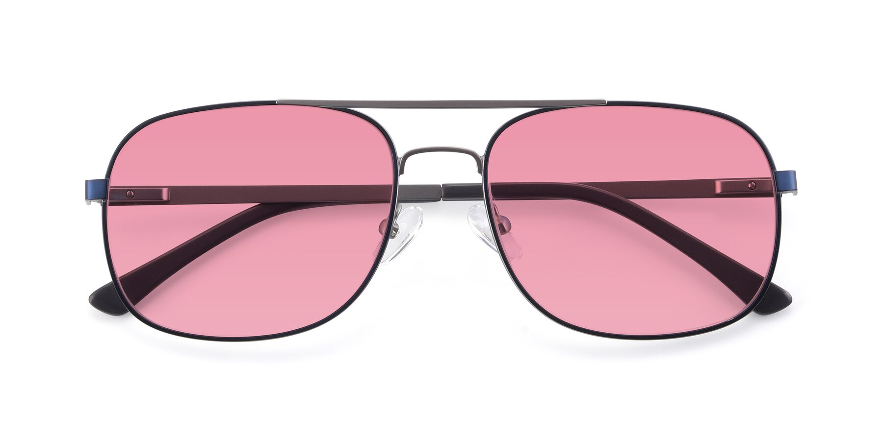 Folded Front of 9487 in Blue-Silver with Pink Tinted Lenses