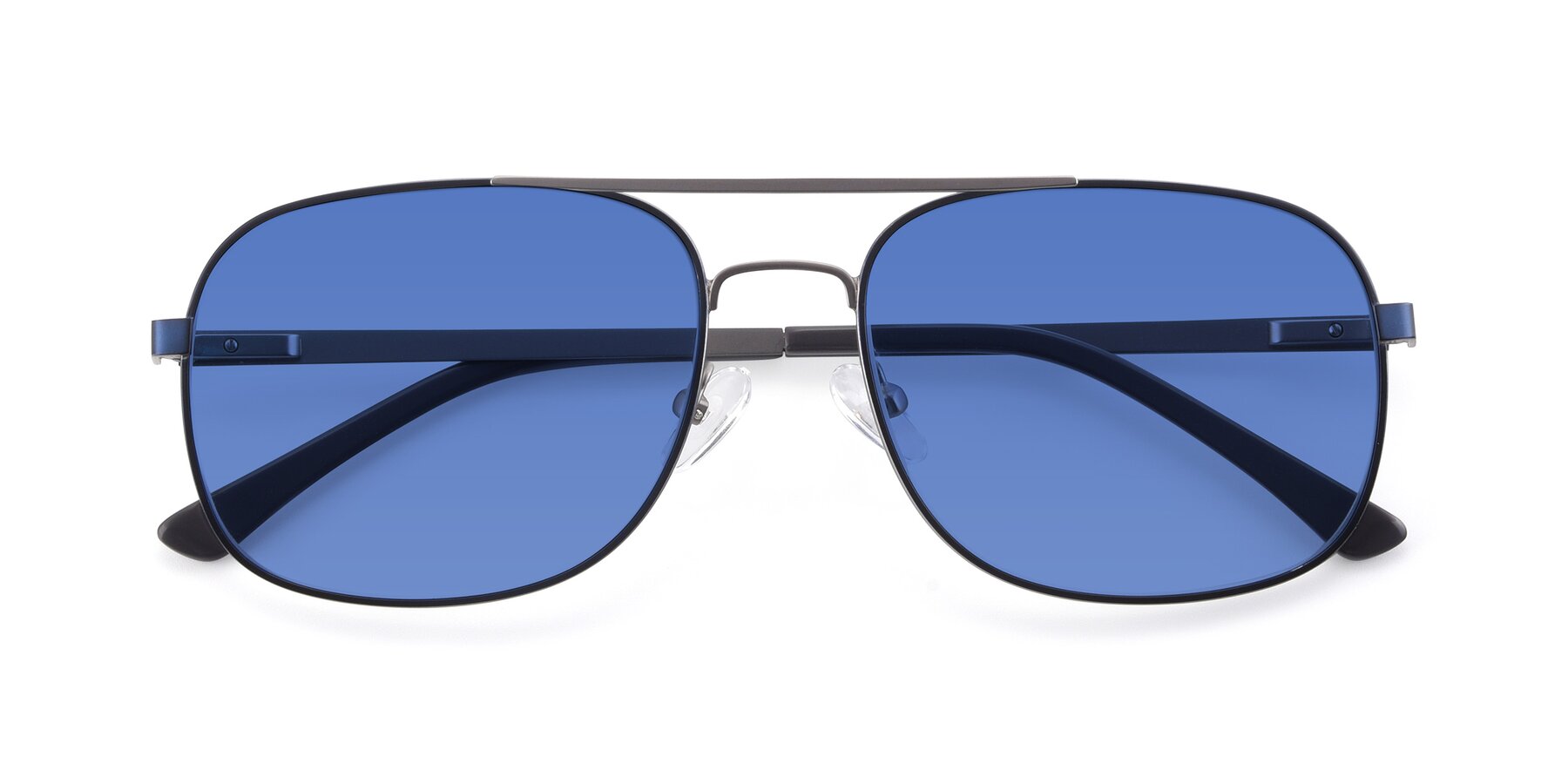 Folded Front of 9487 in Blue-Silver with Blue Tinted Lenses