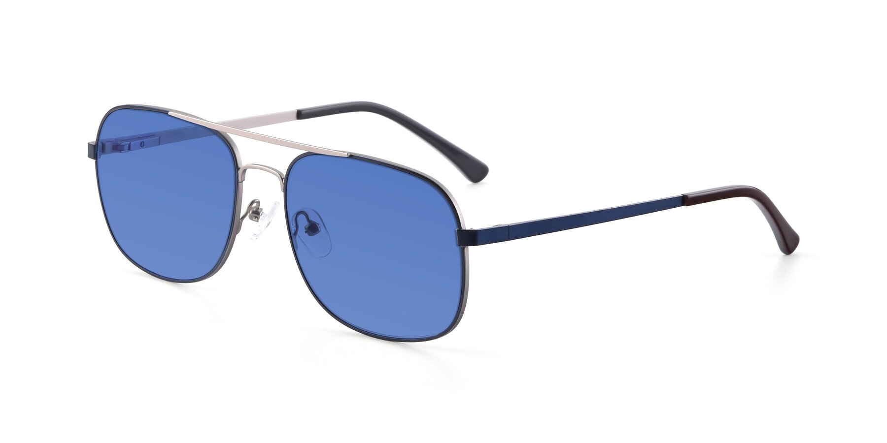 Angle of 9487 in Blue-Silver with Blue Tinted Lenses