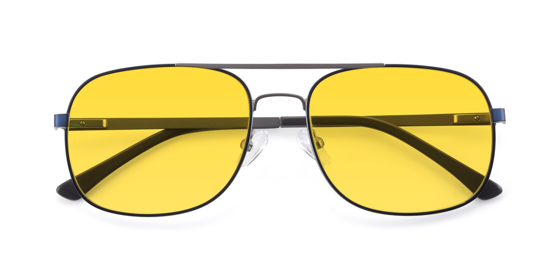 Folded Front of 9487 in Blue-Silver with Yellow Tinted Lenses