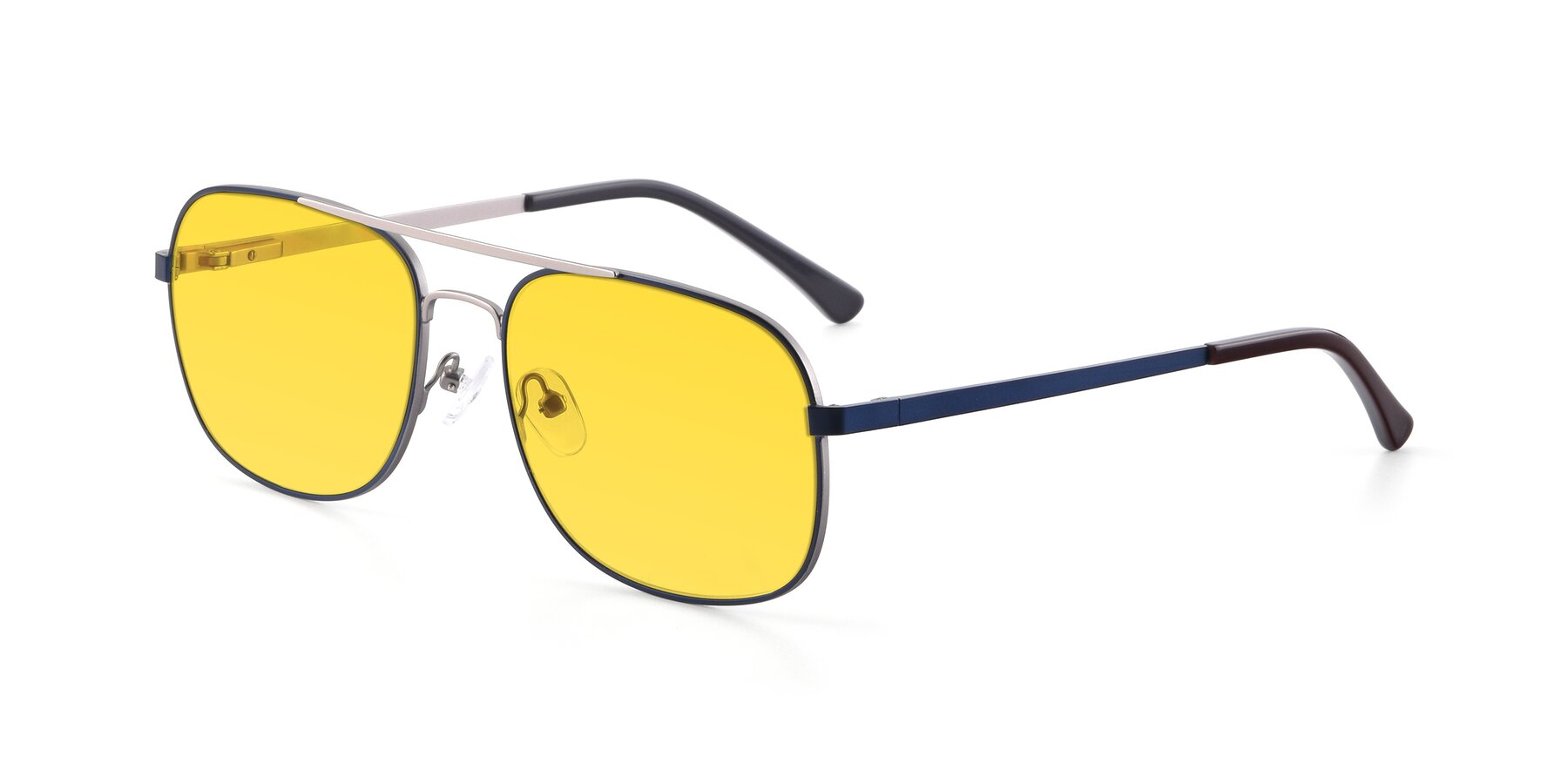 Angle of 9487 in Blue-Silver with Yellow Tinted Lenses