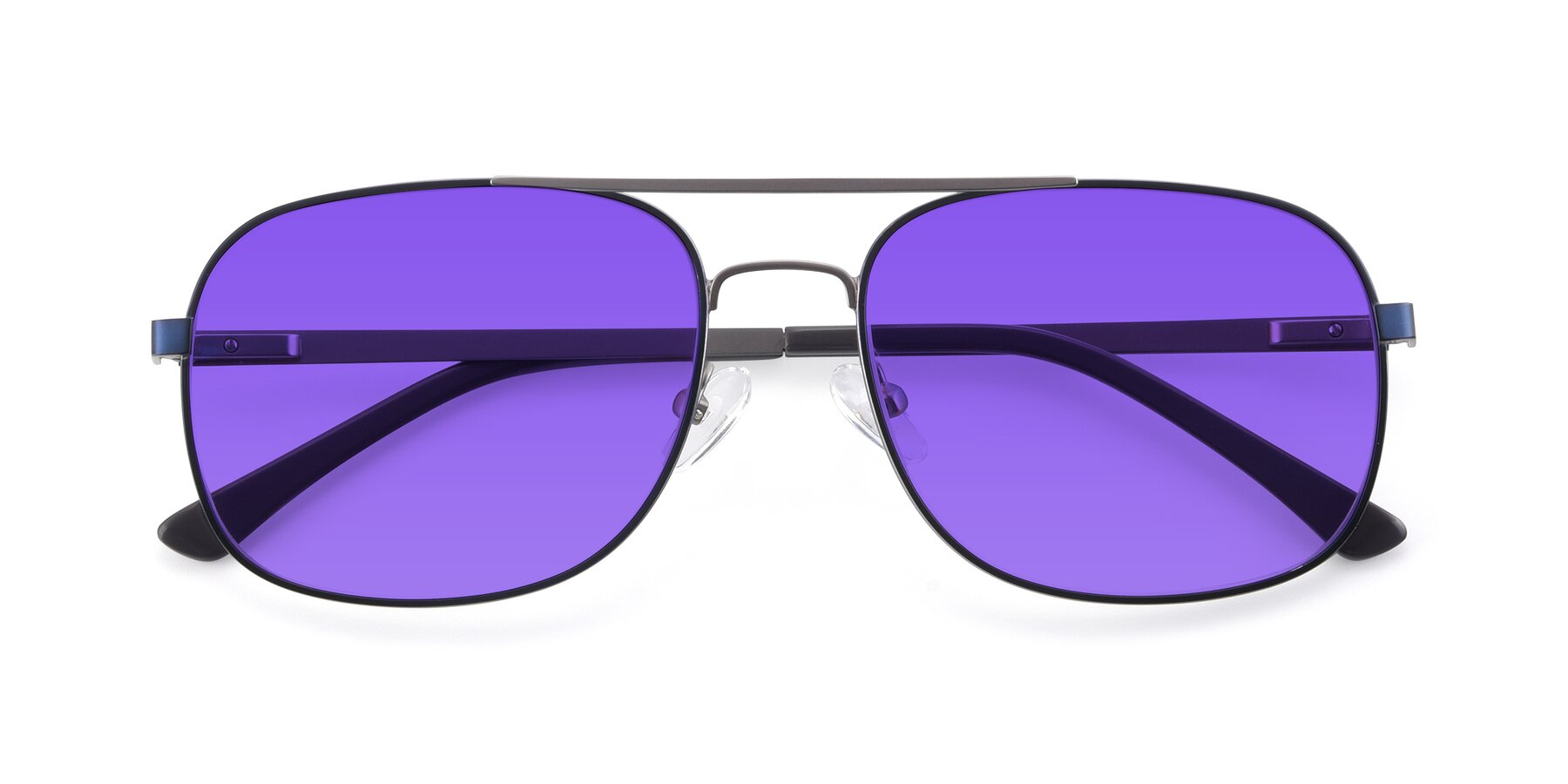 Folded Front of 9487 in Blue-Silver with Purple Tinted Lenses