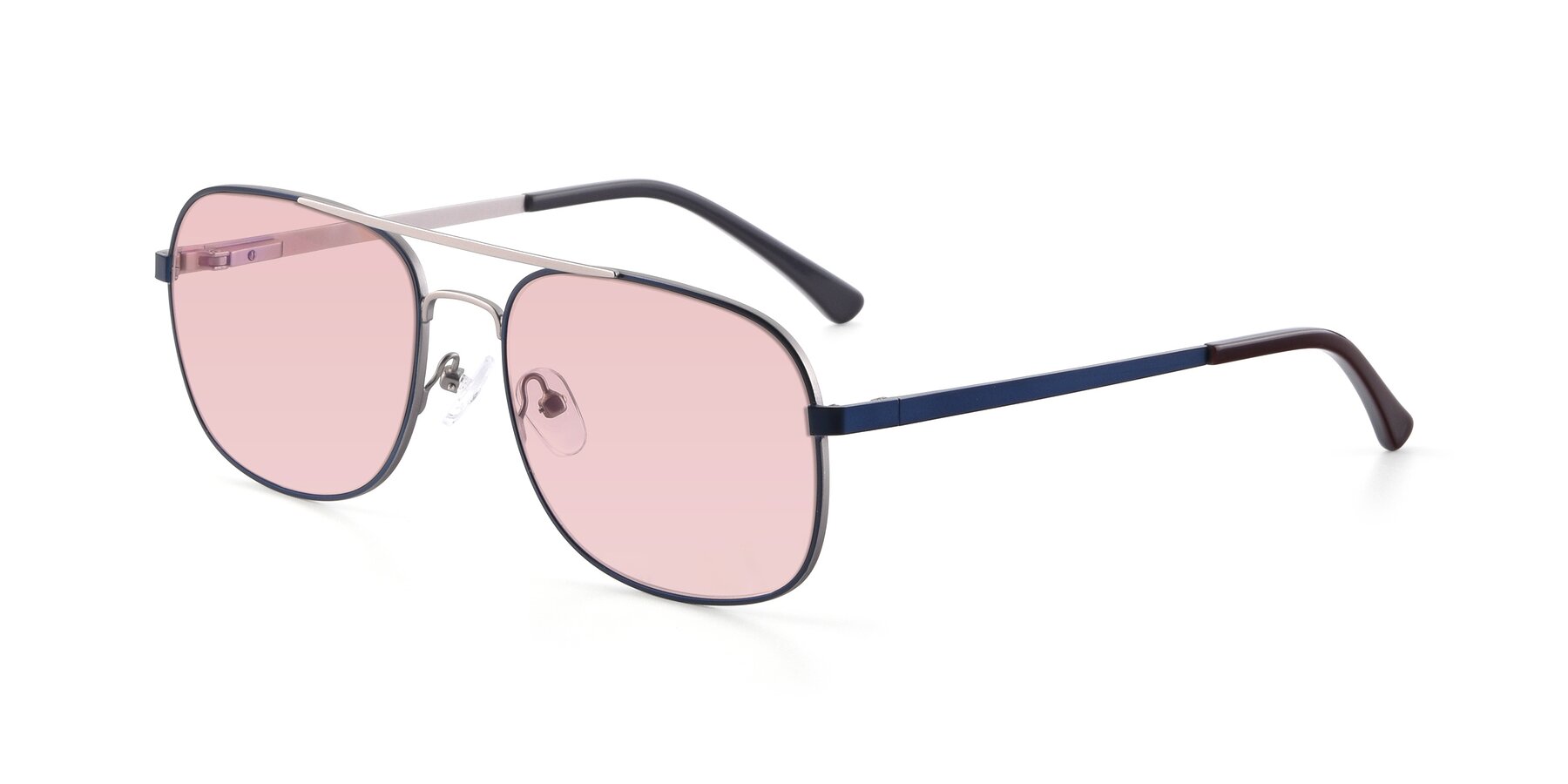 Angle of 9487 in Blue-Silver with Light Garnet Tinted Lenses