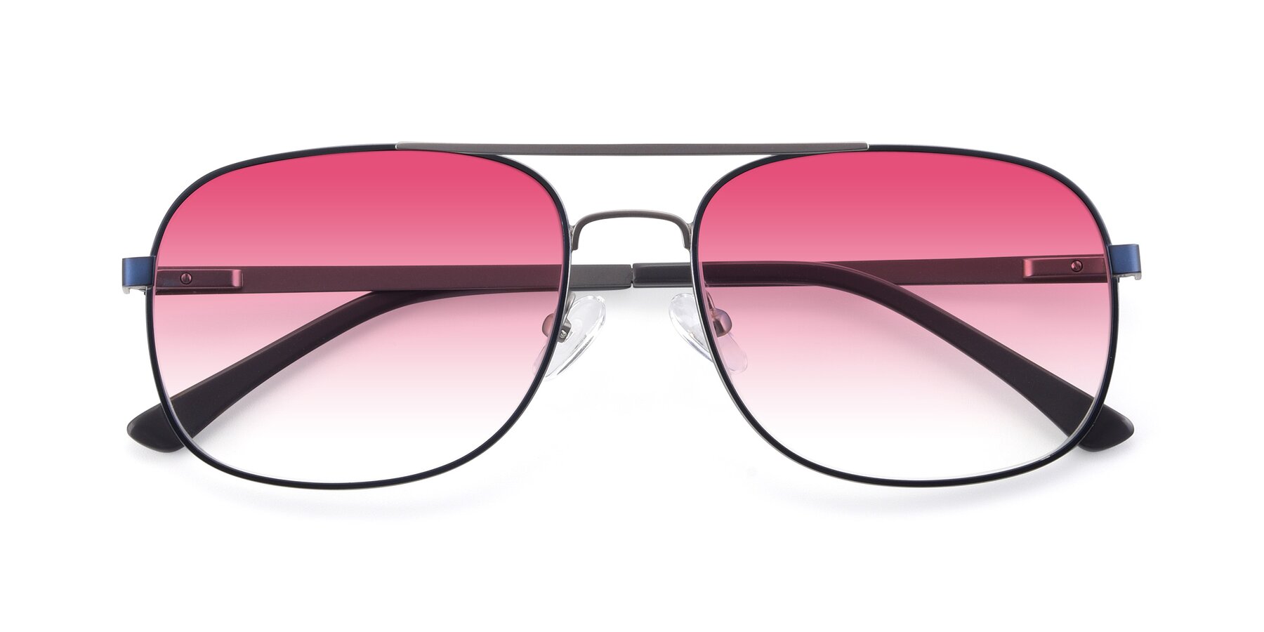 Folded Front of 9487 in Blue-Silver with Pink Gradient Lenses