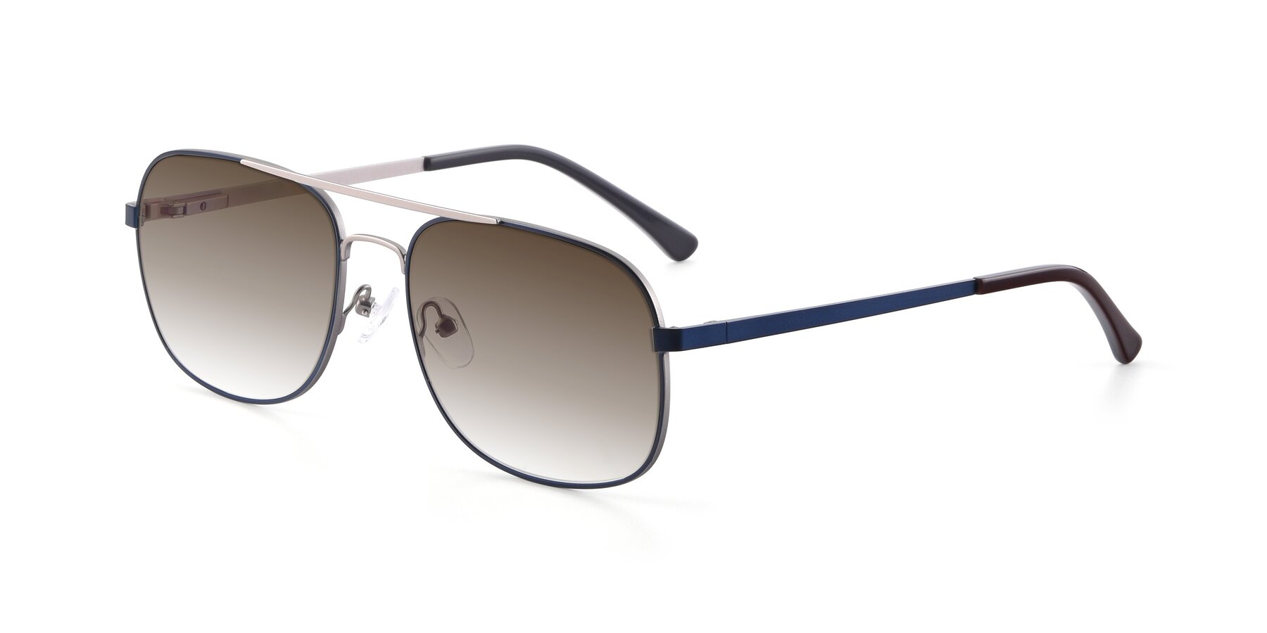 Angle of 9487 in Blue-Silver with Brown Gradient Lenses