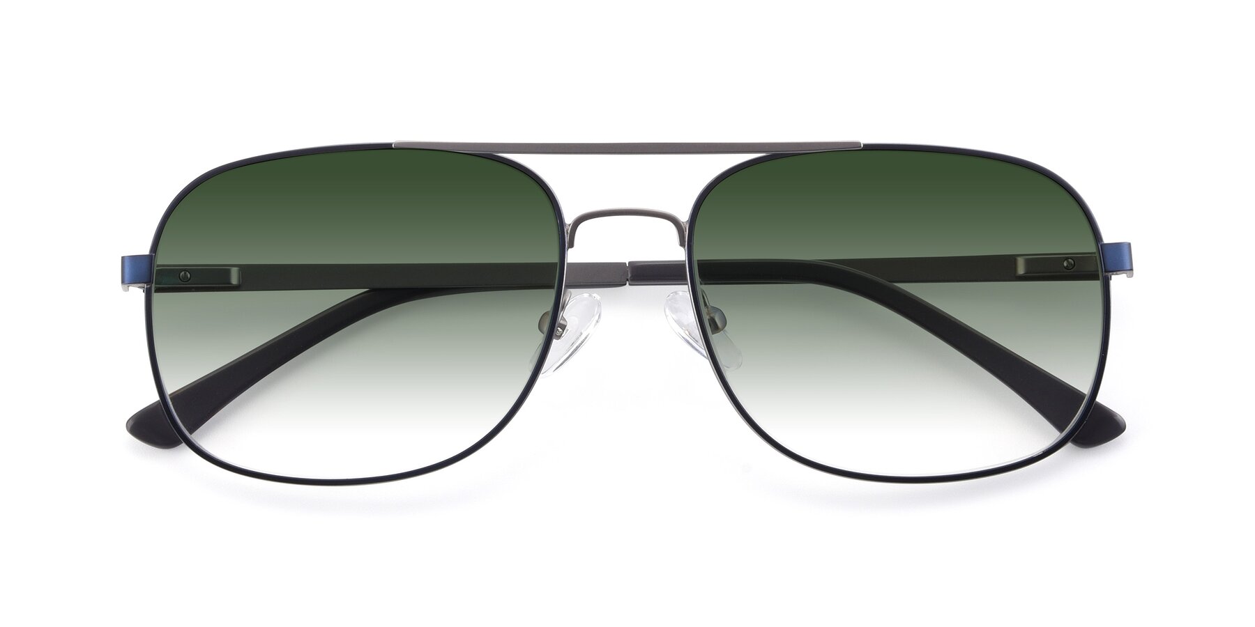 Folded Front of 9487 in Blue-Silver with Green Gradient Lenses