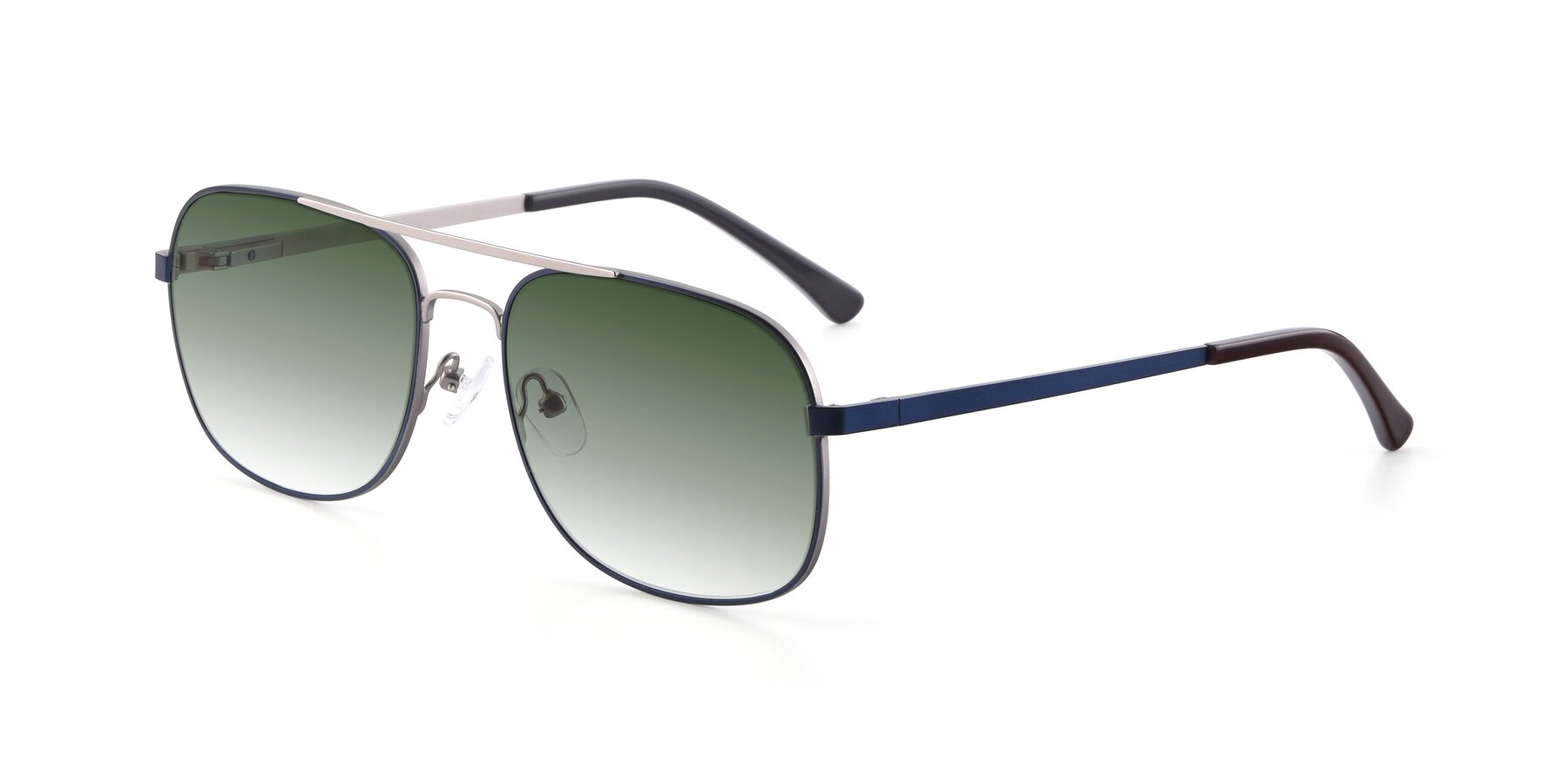 Angle of 9487 in Blue-Silver with Green Gradient Lenses