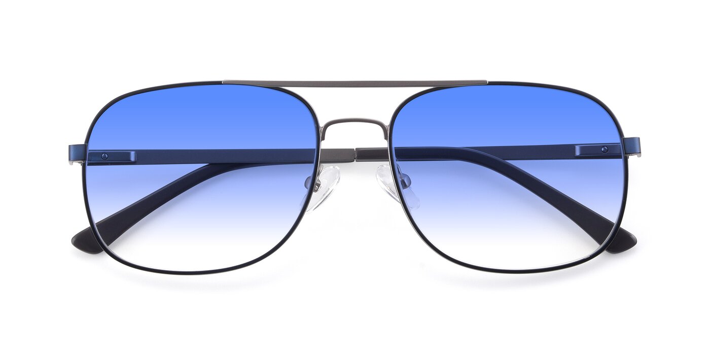 9487 - Blue / Silver Gradient Sunglasses