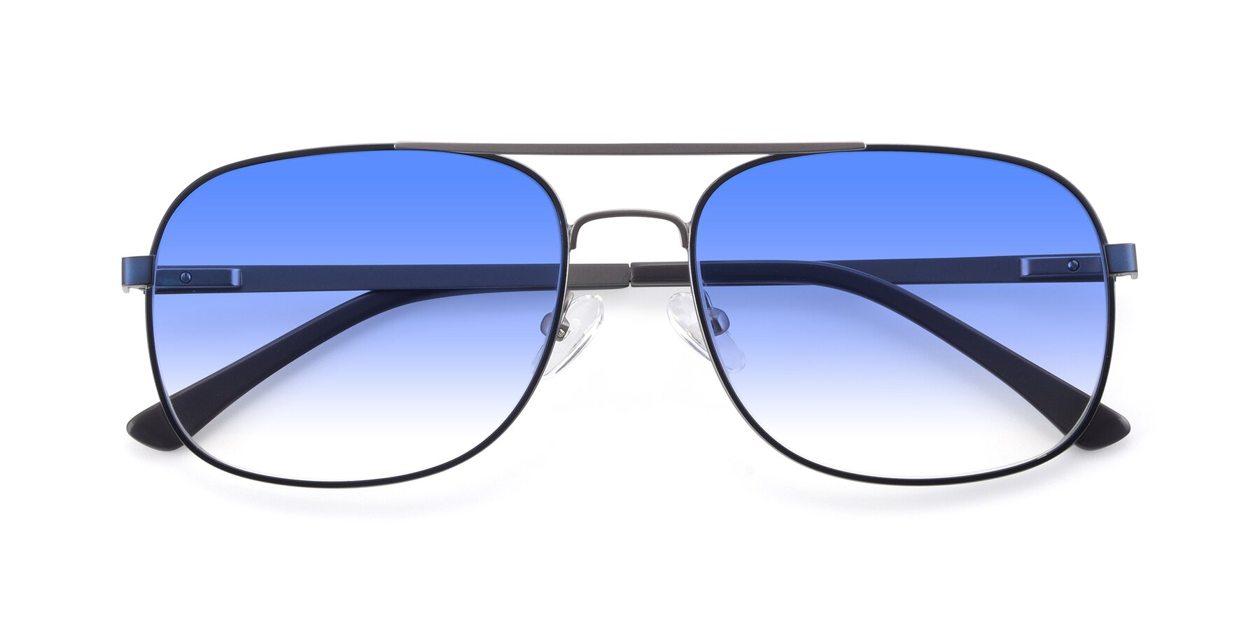 Folded Front of 9487 in Blue-Silver with Blue Gradient Lenses