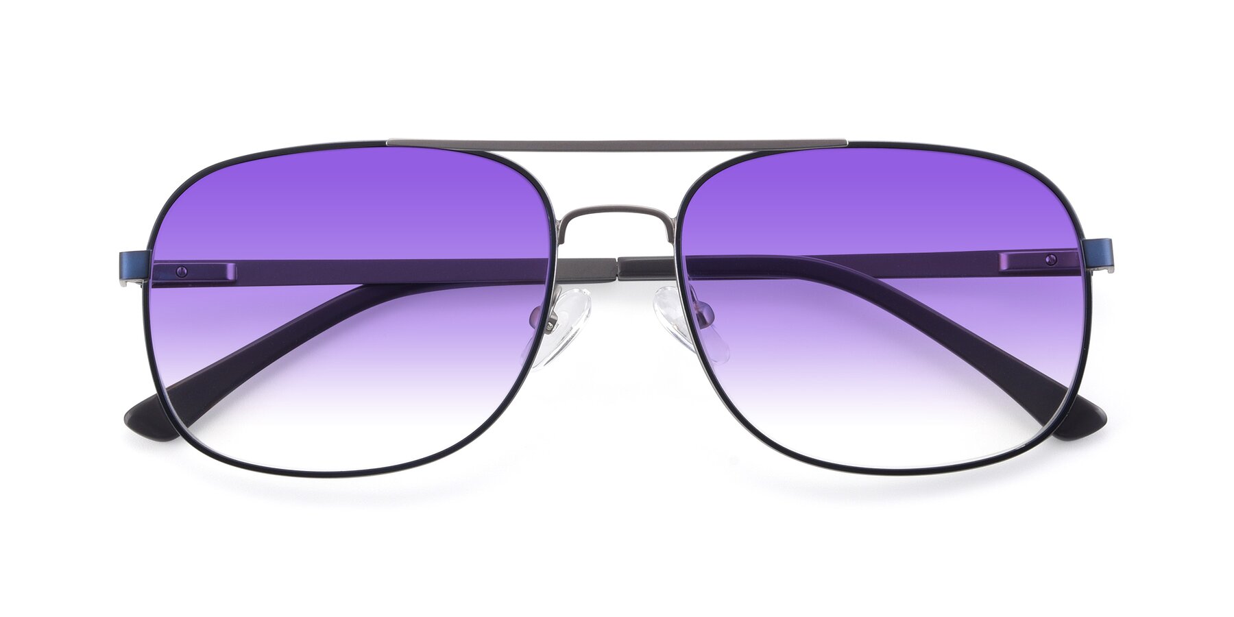 Folded Front of 9487 in Blue-Silver with Purple Gradient Lenses