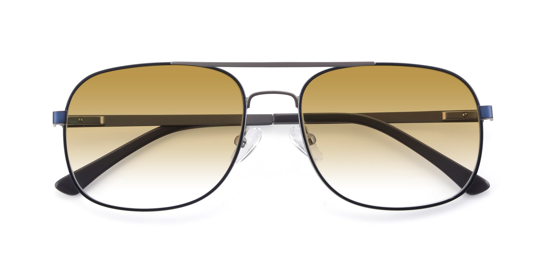 Folded Front of 9487 in Blue-Silver with Champagne Gradient Lenses