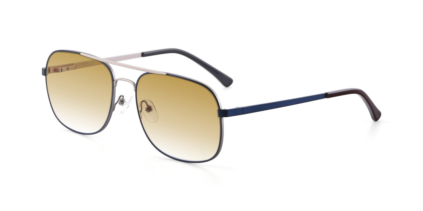 Angle of 9487 in Blue-Silver with Champagne Gradient Lenses