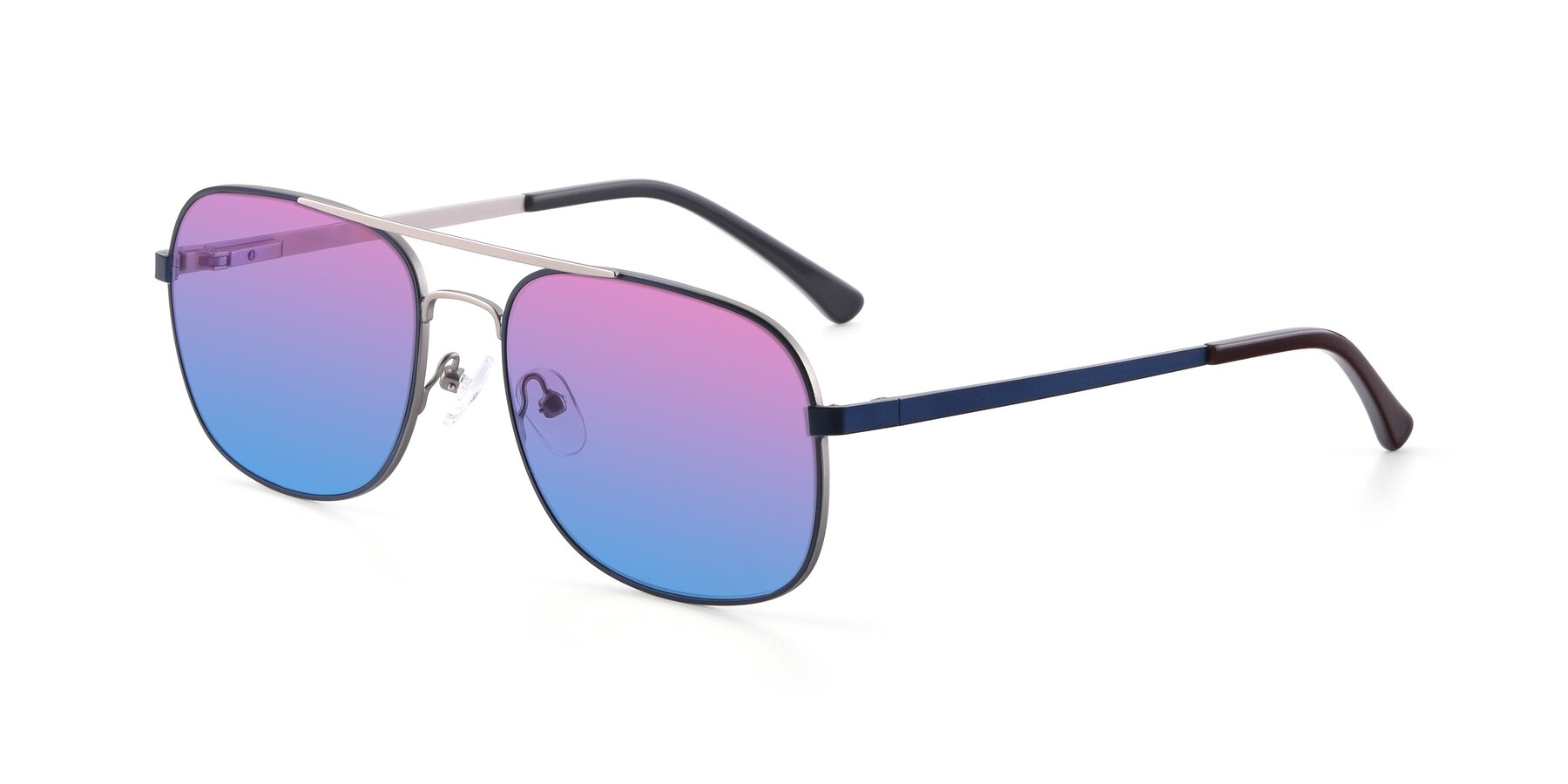 Angle of 9487 in Blue-Silver with Pink / Blue Gradient Lenses