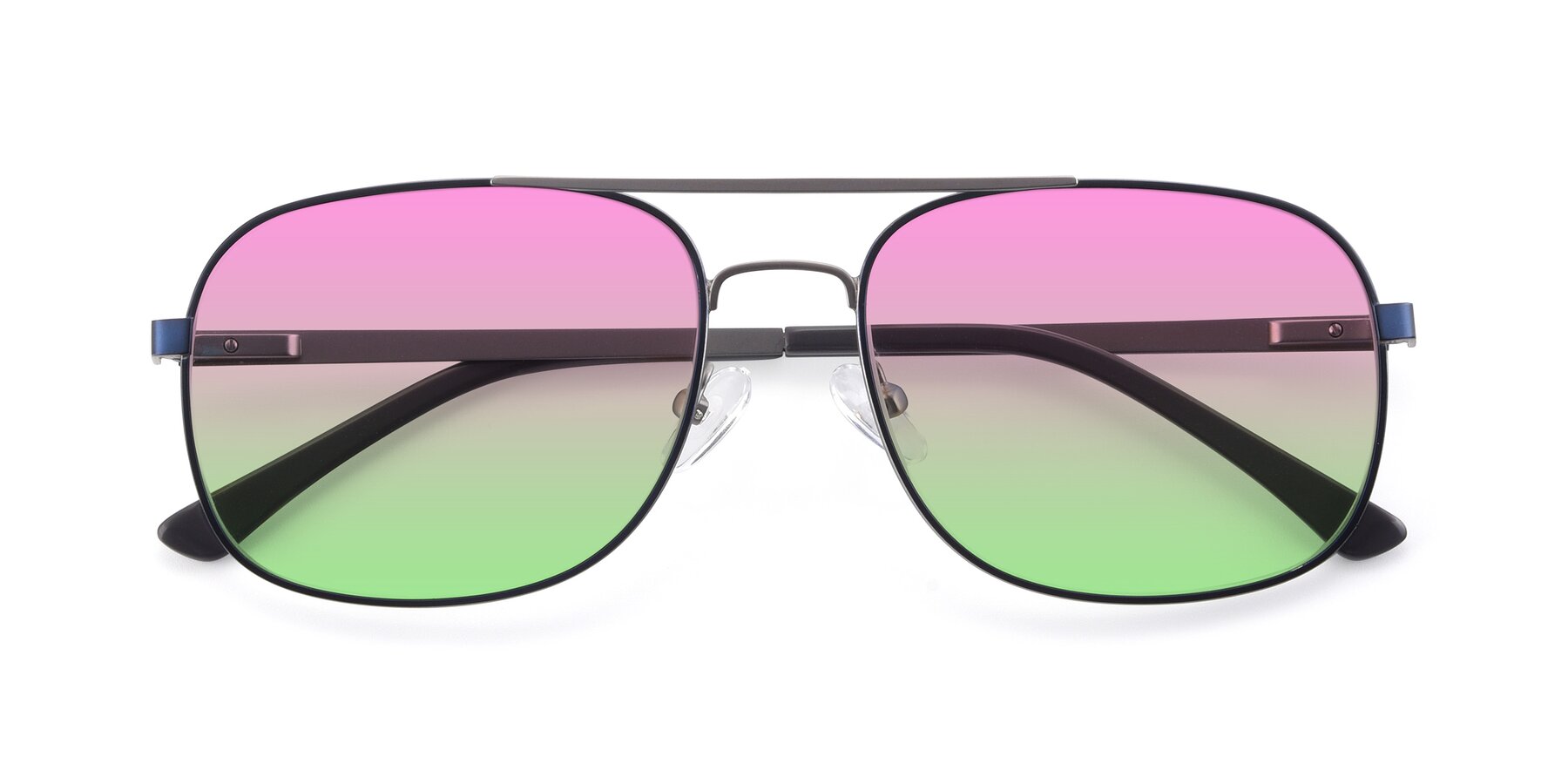 Folded Front of 9487 in Blue-Silver with Pink / Green Gradient Lenses