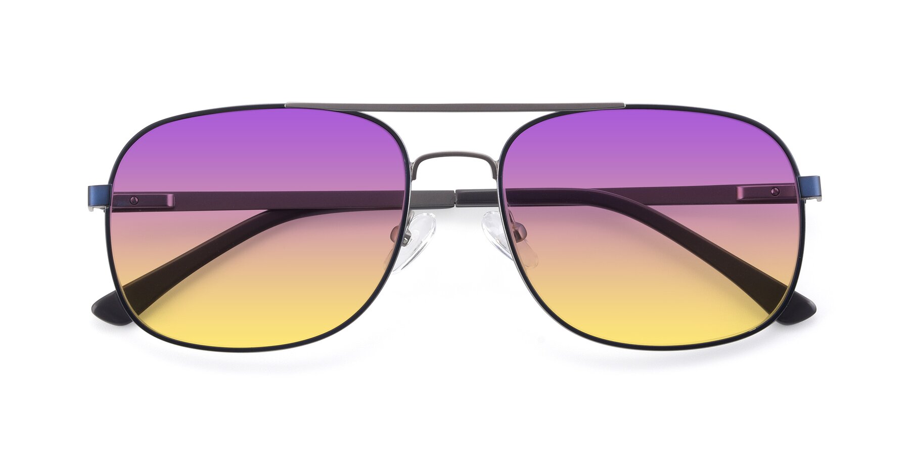 Folded Front of 9487 in Blue-Silver with Purple / Yellow Gradient Lenses