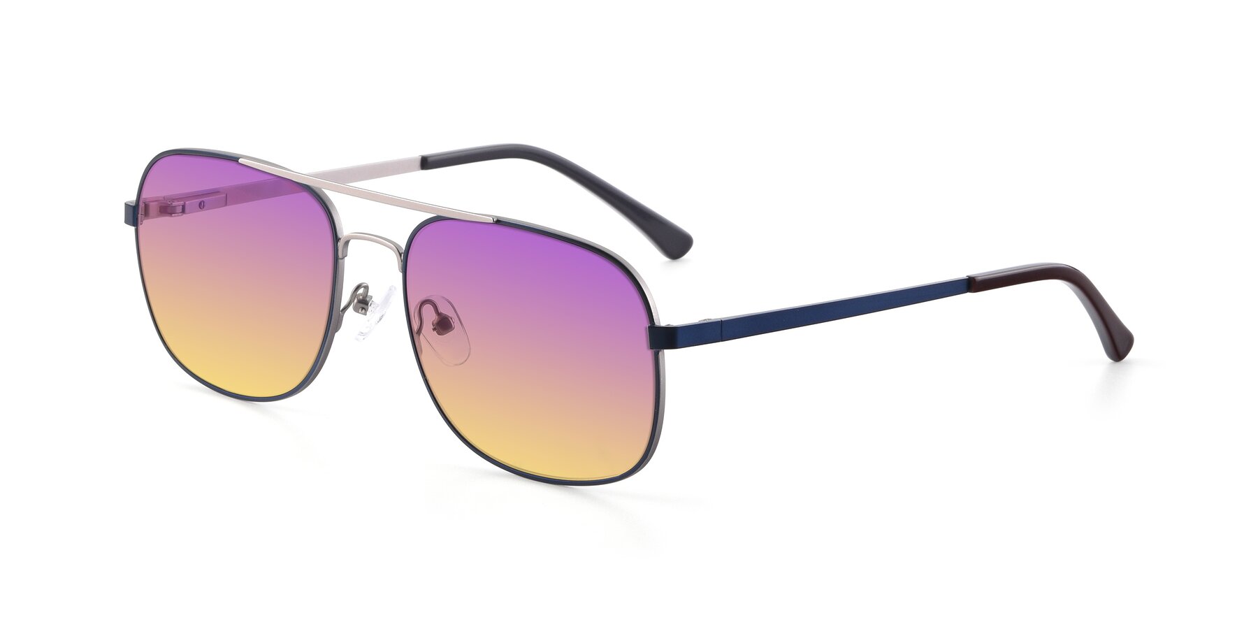 Angle of 9487 in Blue-Silver with Purple / Yellow Gradient Lenses