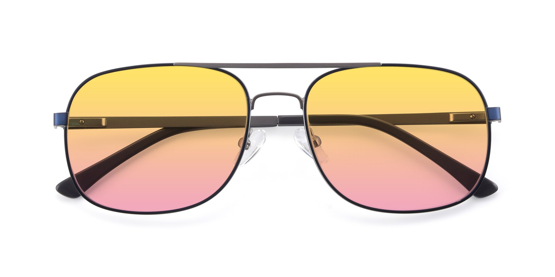 Folded Front of 9487 in Blue-Silver with Yellow / Pink Gradient Lenses
