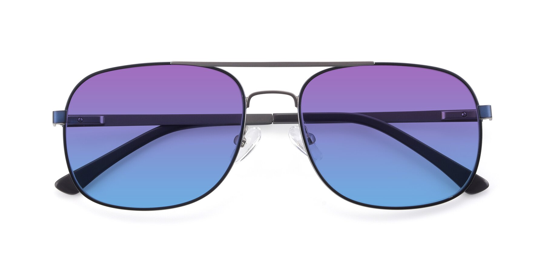 Folded Front of 9487 in Blue-Silver with Purple / Blue Gradient Lenses