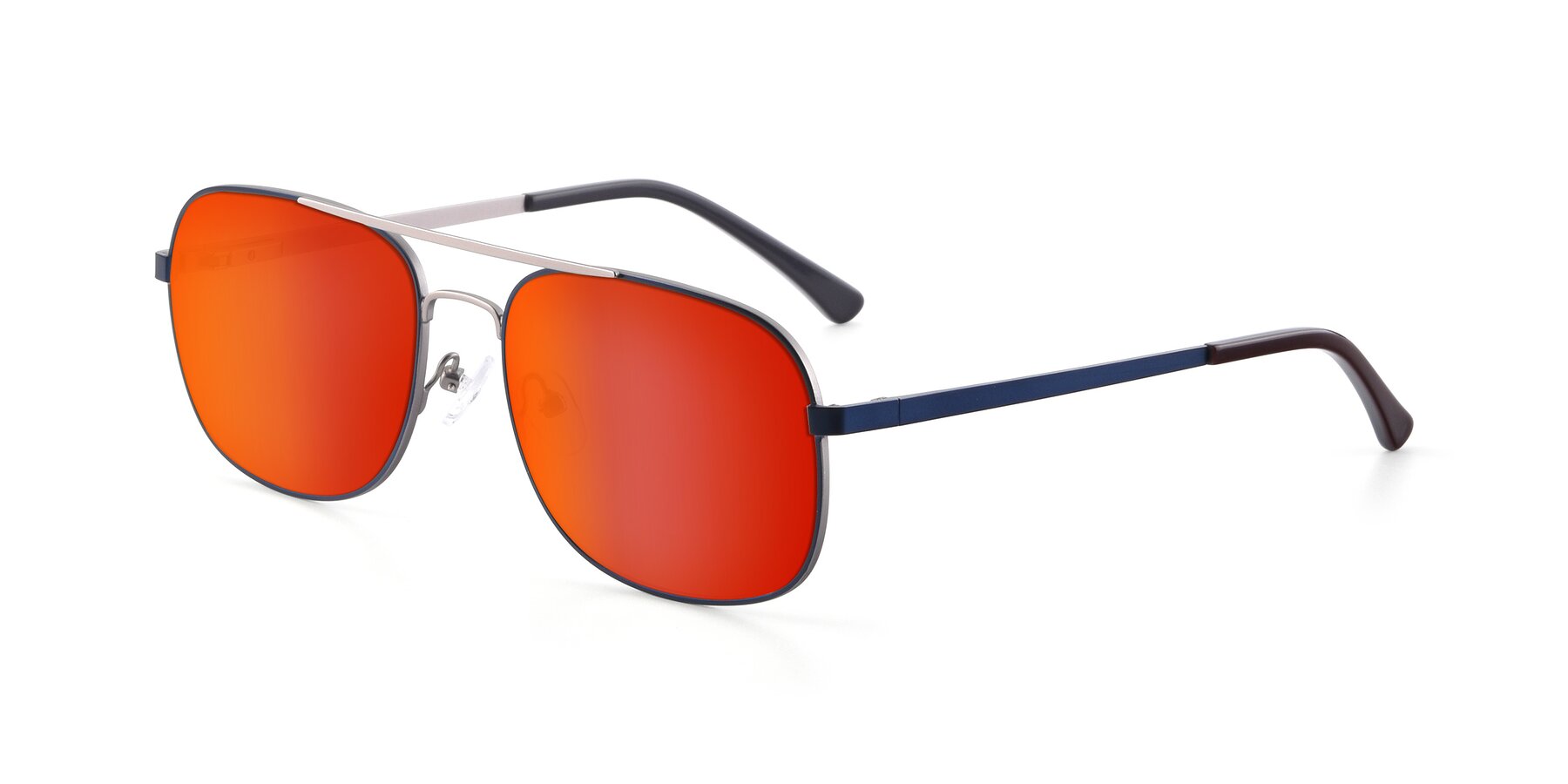 Angle of 9487 in Blue-Silver with Red Gold Mirrored Lenses