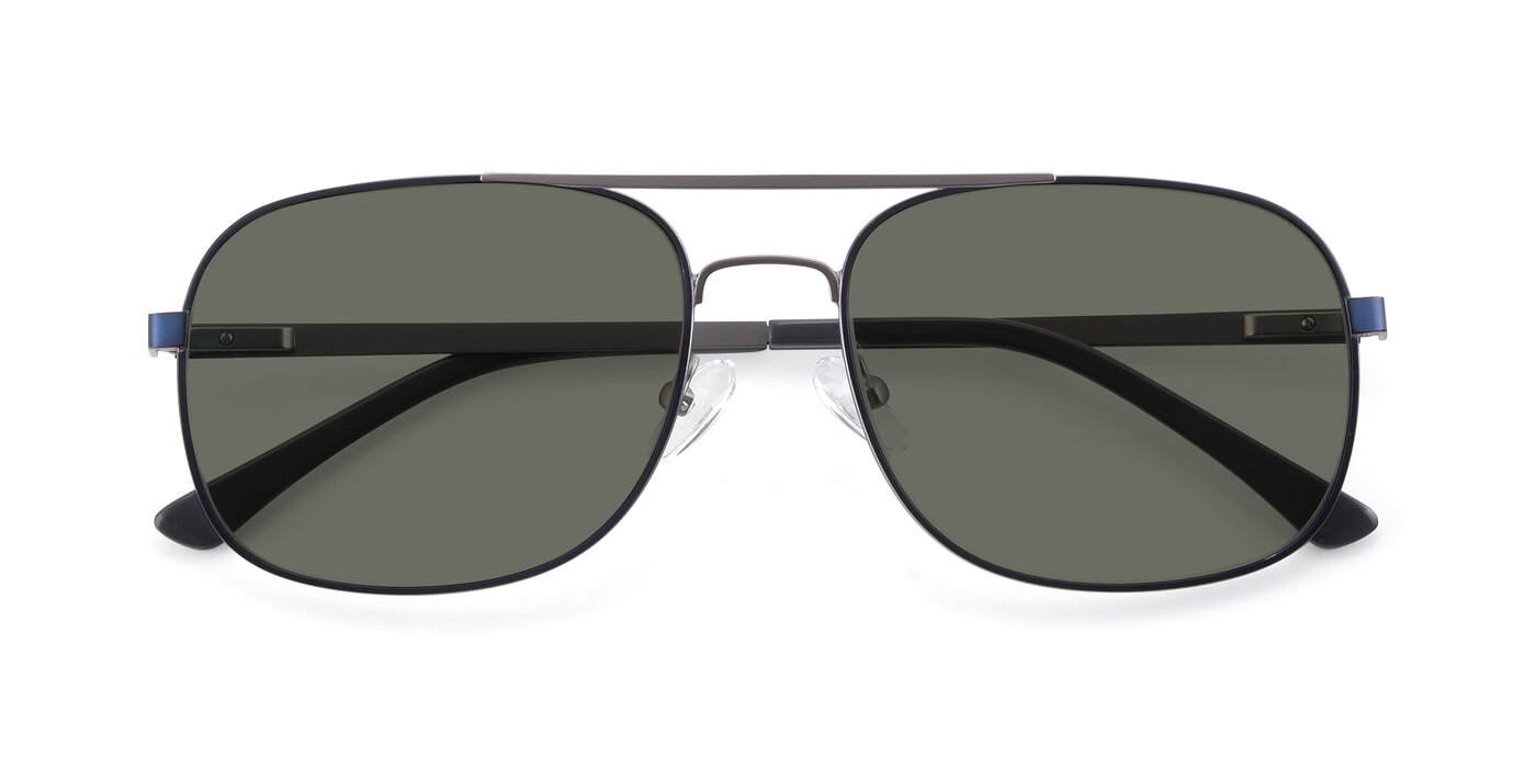 9487 - Blue / Silver Polarized Sunglasses