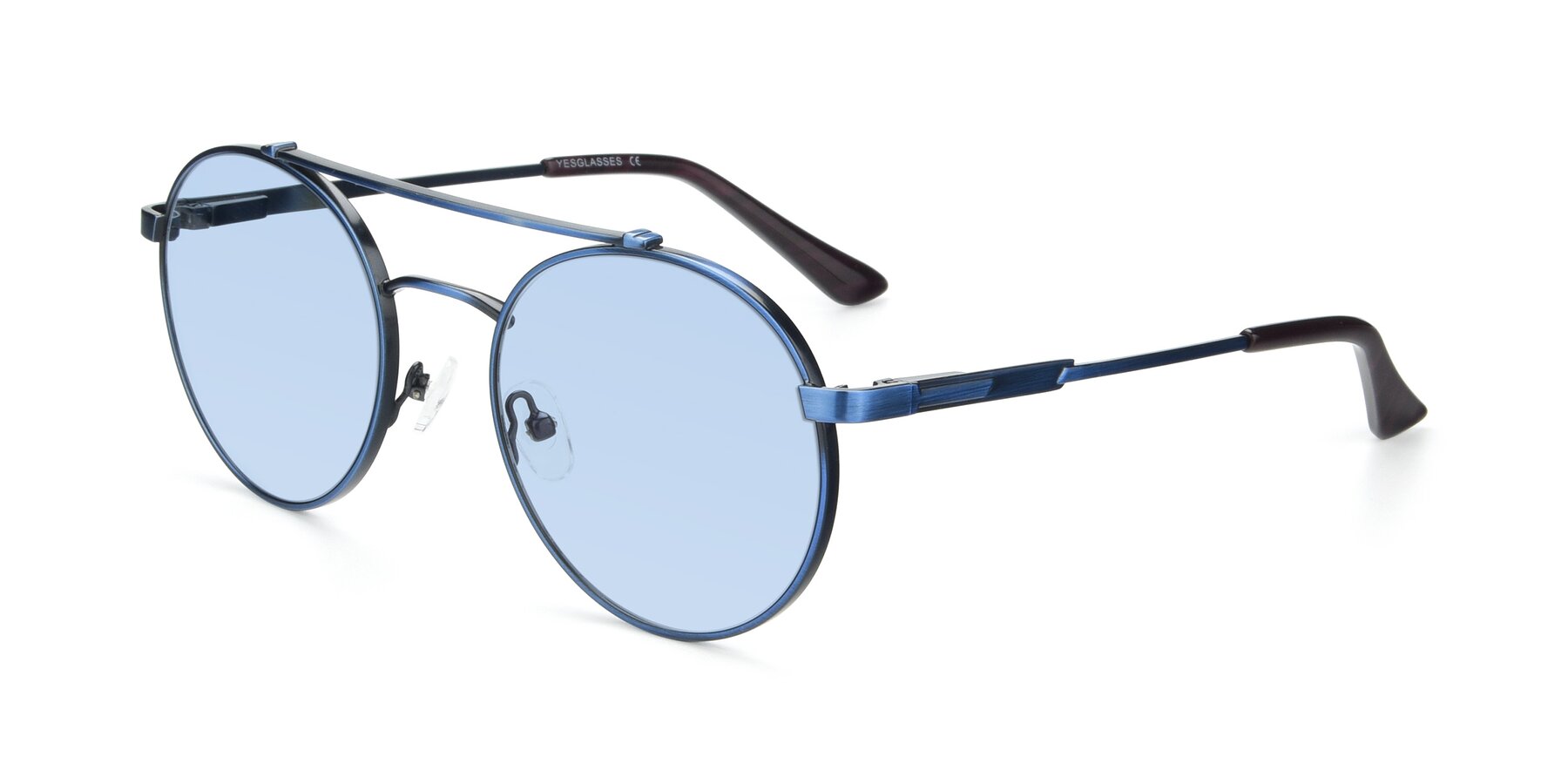 Angle of 9490 in Antique Blue with Light Blue Tinted Lenses
