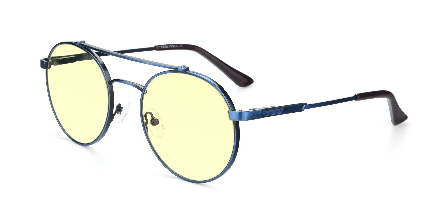 Angle of 9490 in Antique Blue with Light Yellow Tinted Lenses