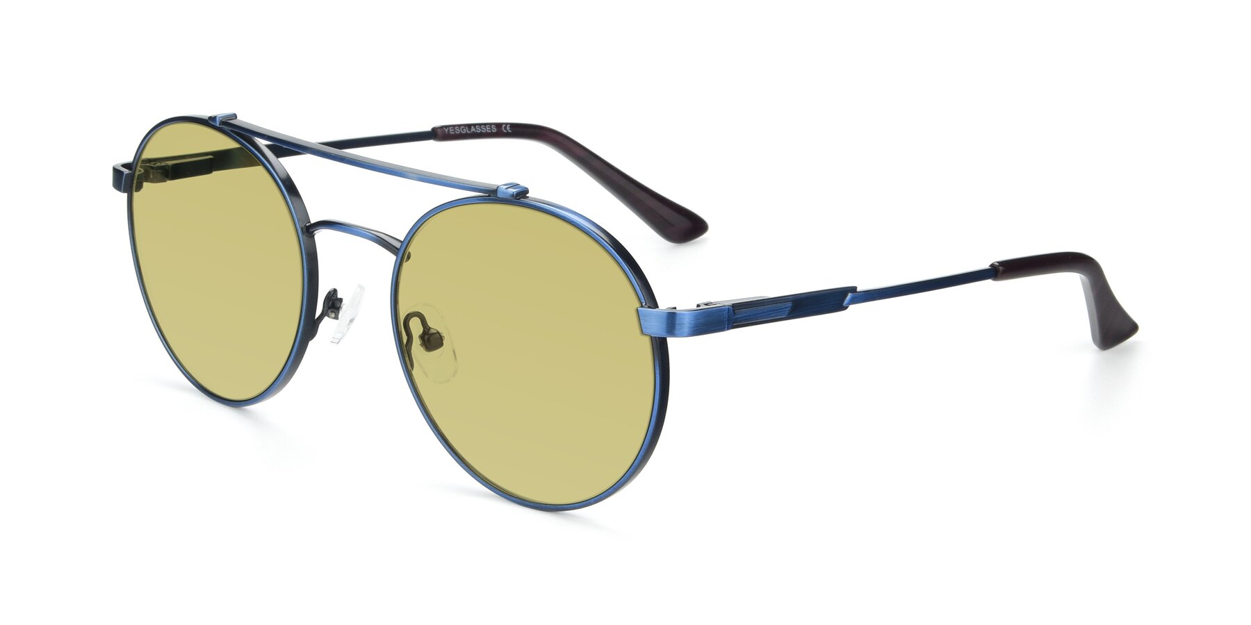 Angle of 9490 in Antique Blue with Medium Champagne Tinted Lenses