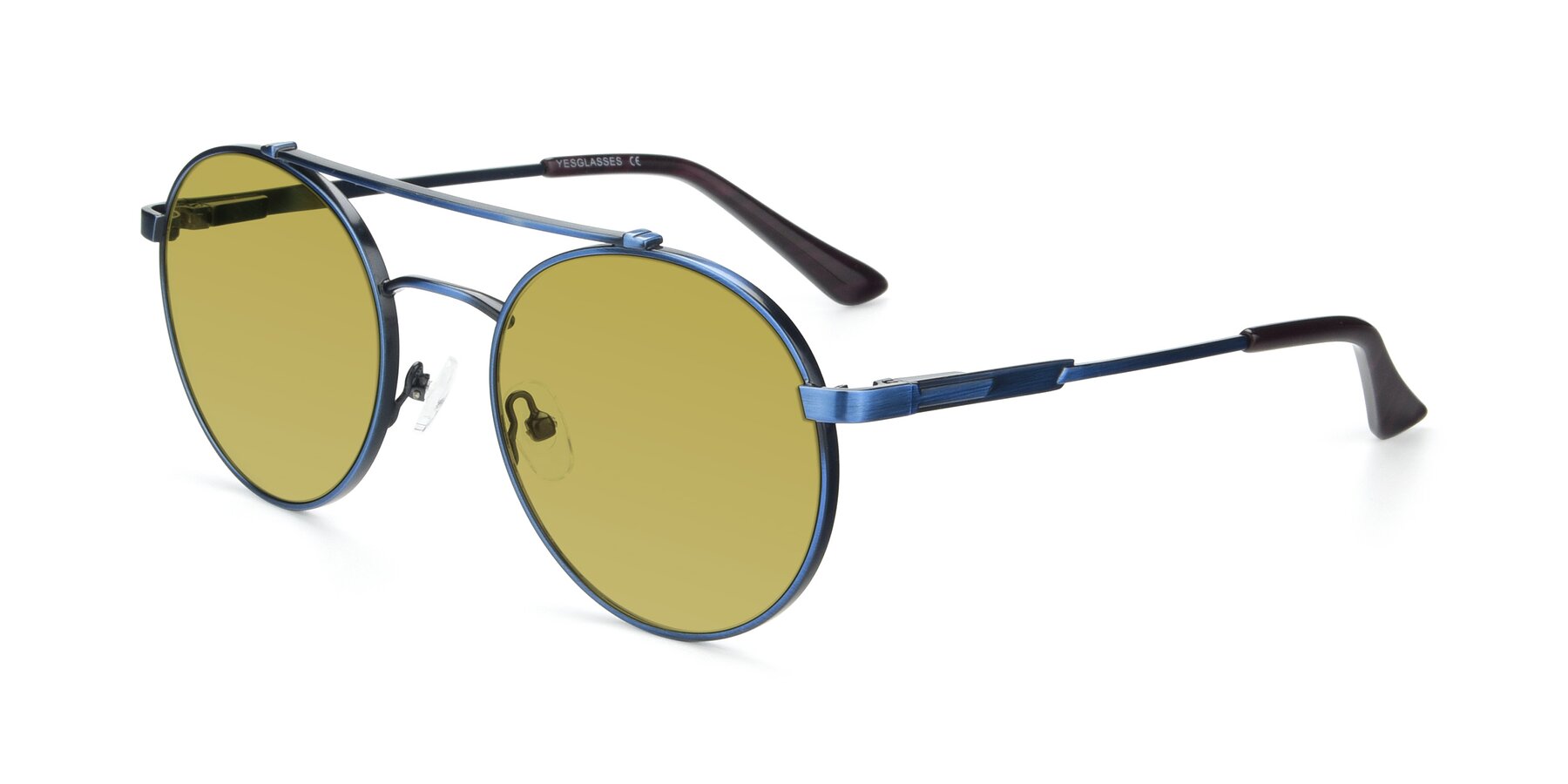 Angle of 9490 in Antique Blue with Champagne Tinted Lenses