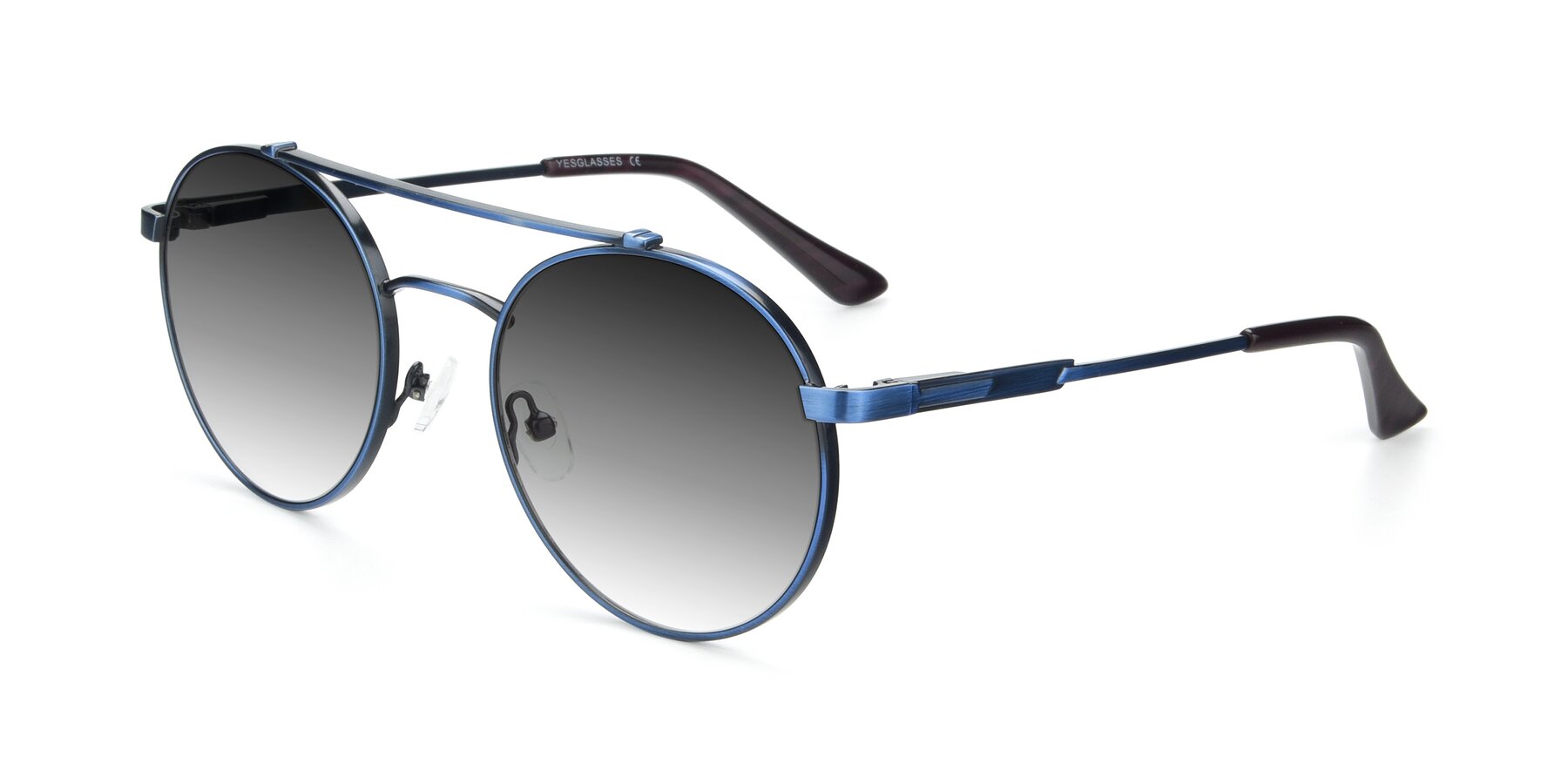 Angle of 9490 in Antique Blue with Gray Gradient Lenses