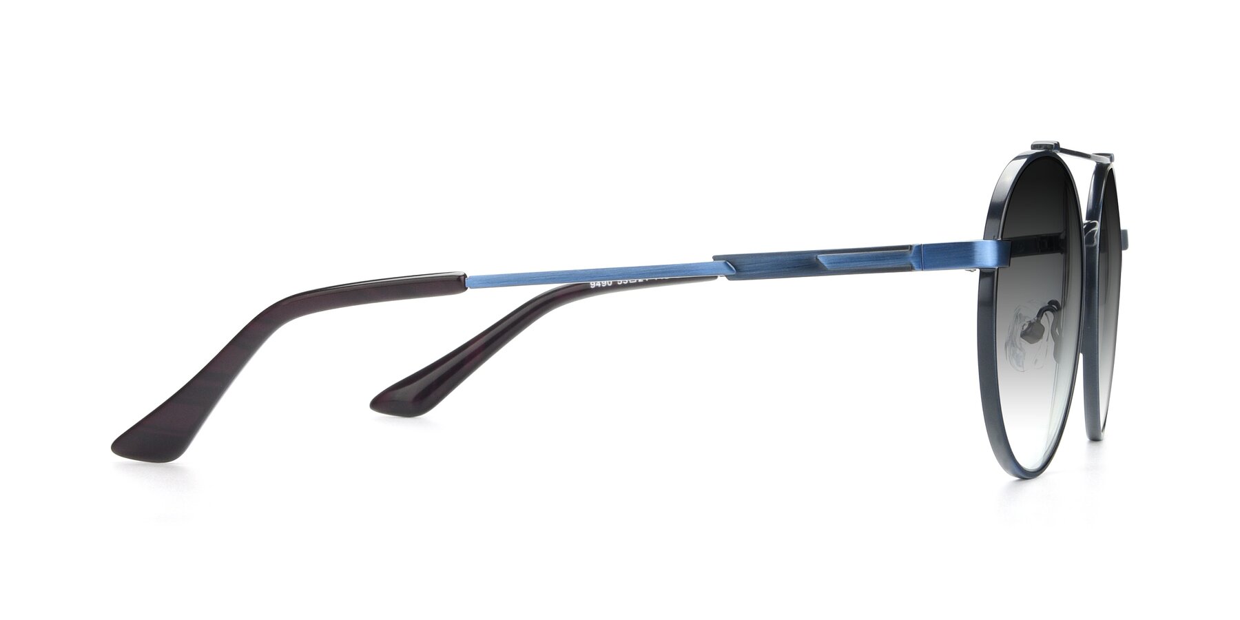 Side of 9490 in Antique Blue with Gray Gradient Lenses