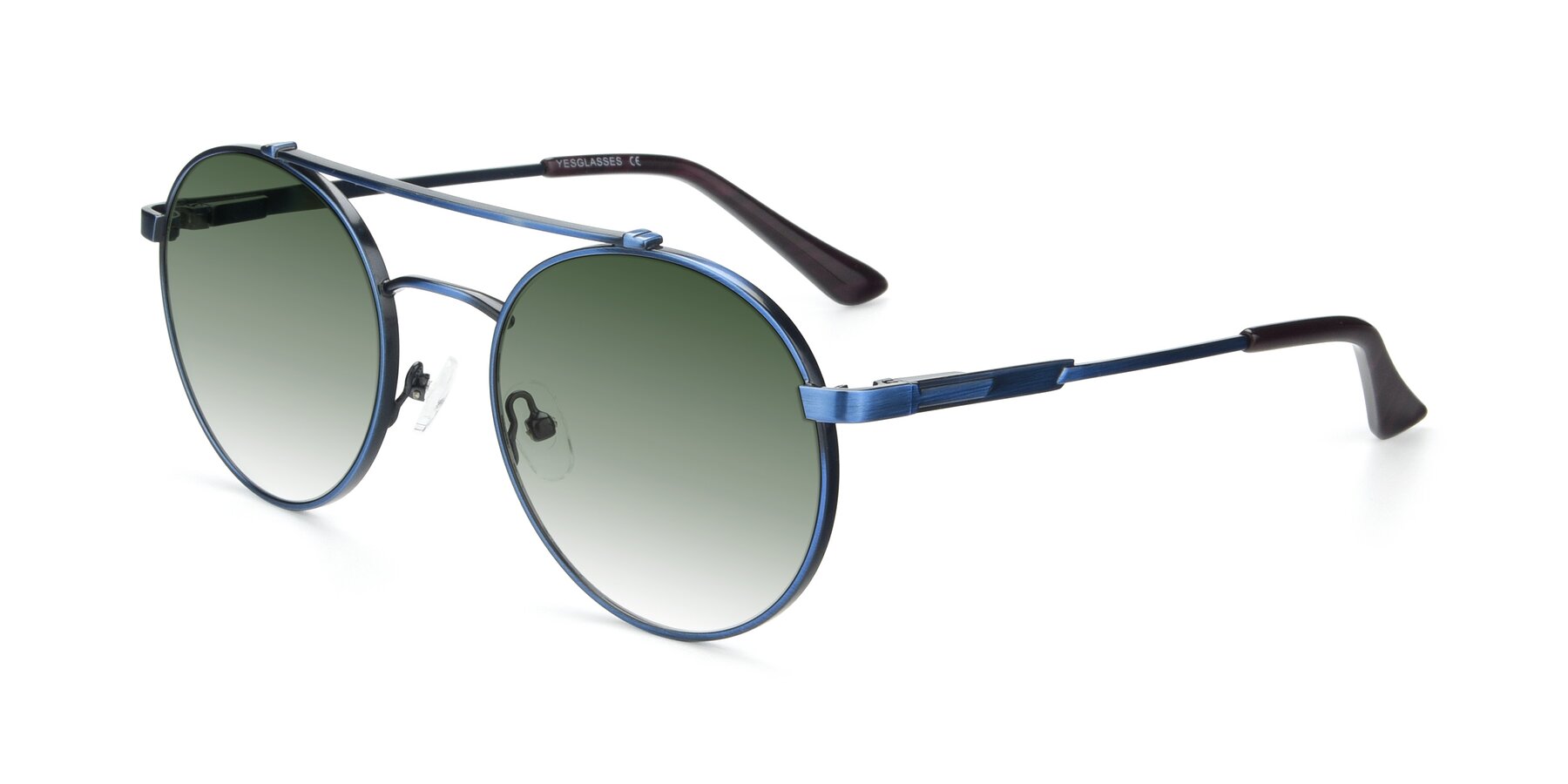 Angle of 9490 in Antique Blue with Green Gradient Lenses