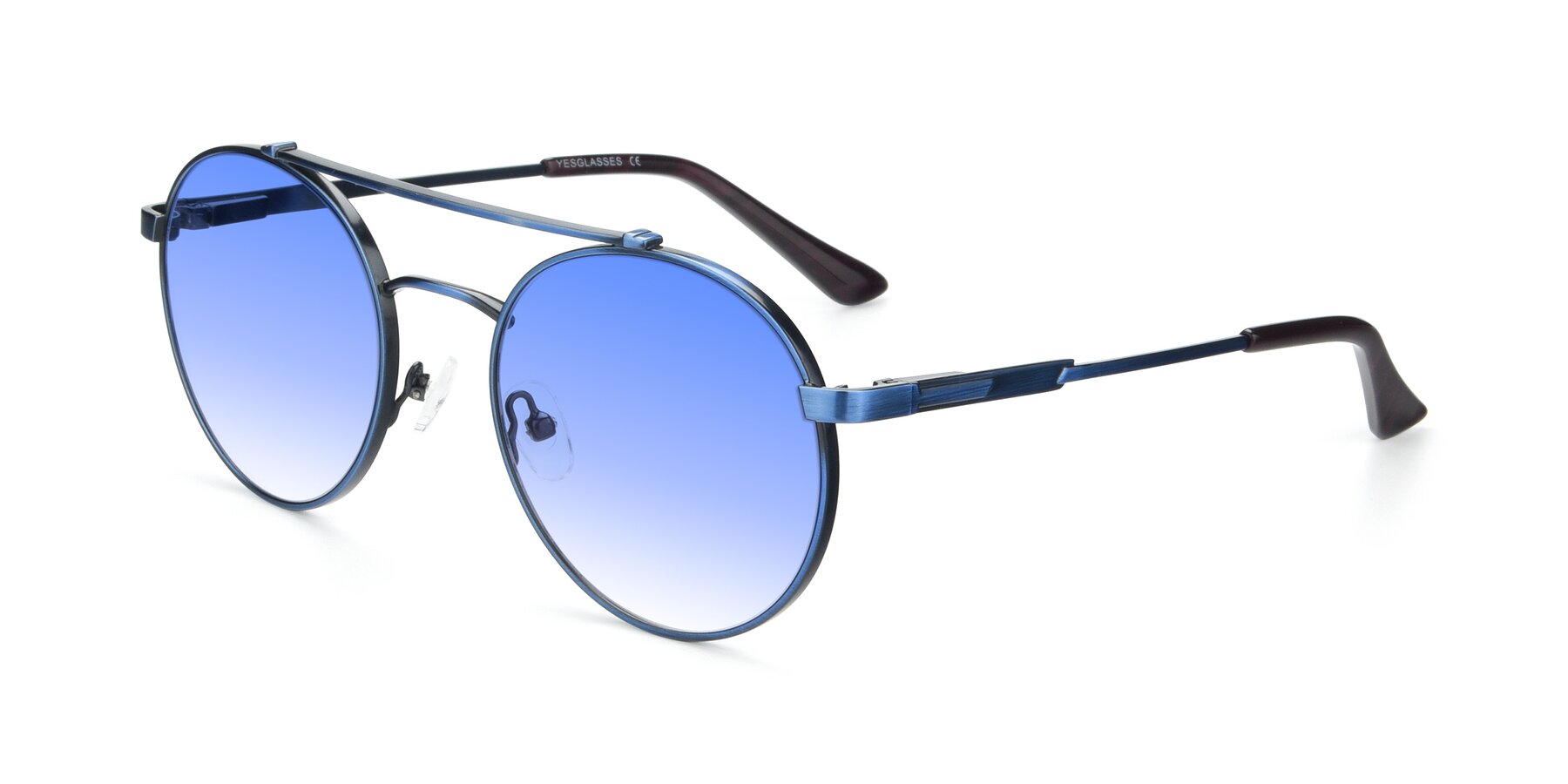 Angle of 9490 in Antique Blue with Blue Gradient Lenses