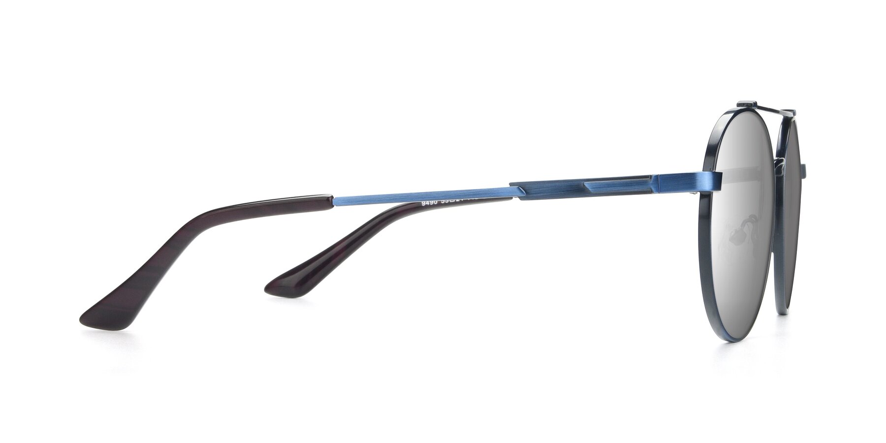 Side of 9490 in Antique Blue with Silver Mirrored Lenses