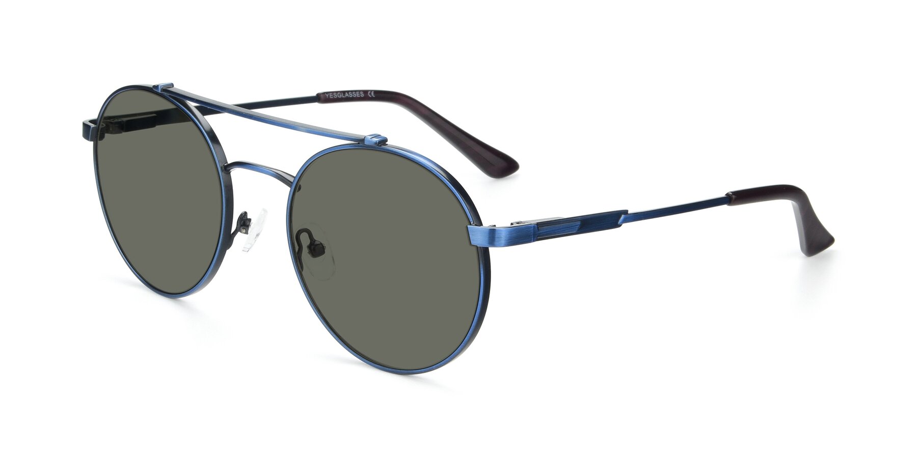 Angle of 9490 in Antique Blue with Gray Polarized Lenses