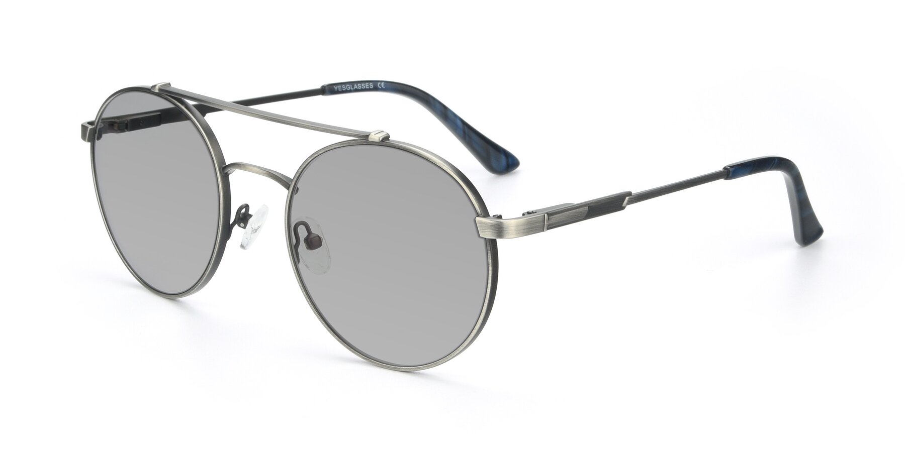 Angle of 9490 in Antique Gunmetal with Light Gray Tinted Lenses