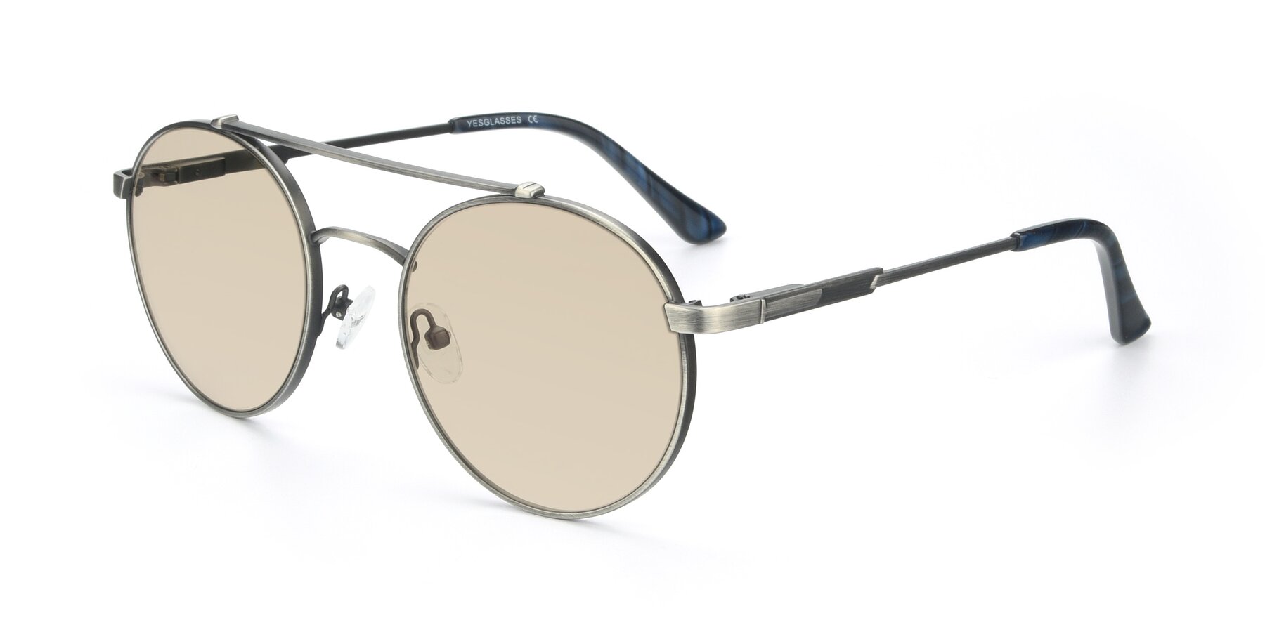 Angle of 9490 in Antique Gunmetal with Light Brown Tinted Lenses