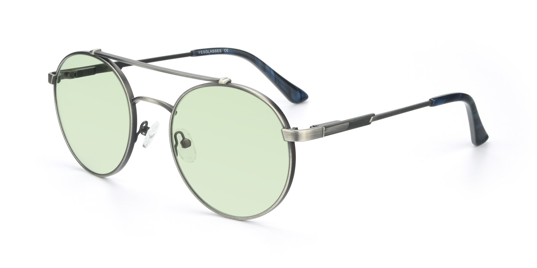 Angle of 9490 in Antique Gunmetal with Light Green Tinted Lenses