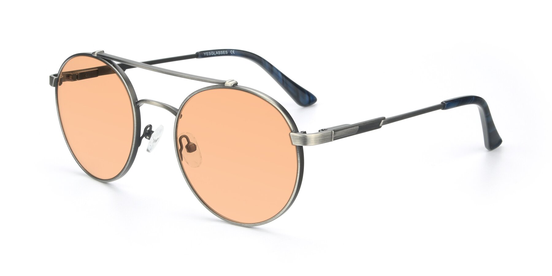 Angle of 9490 in Antique Gunmetal with Light Orange Tinted Lenses