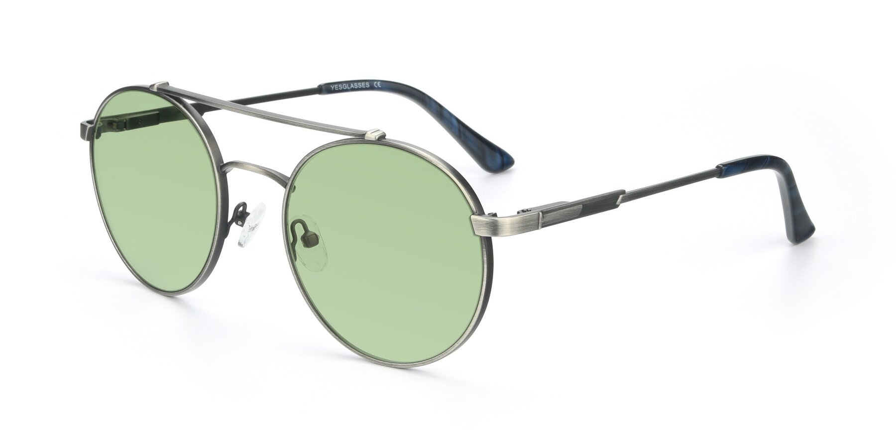 Angle of 9490 in Antique Gunmetal with Medium Green Tinted Lenses