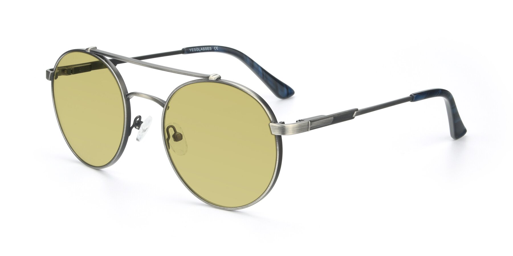 Angle of 9490 in Antique Gunmetal with Medium Champagne Tinted Lenses