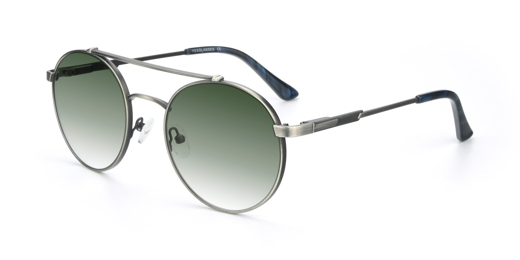 Angle of 9490 in Antique Gunmetal with Green Gradient Lenses