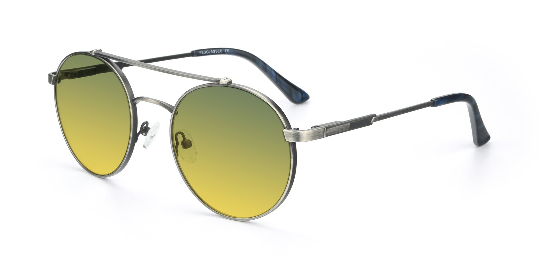 Angle of 9490 in Antique Gunmetal with Green / Yellow Gradient Lenses
