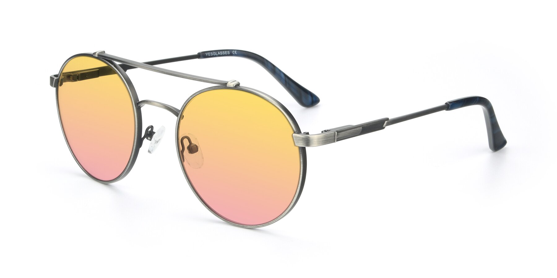 Angle of 9490 in Antique Gunmetal with Yellow / Pink Gradient Lenses