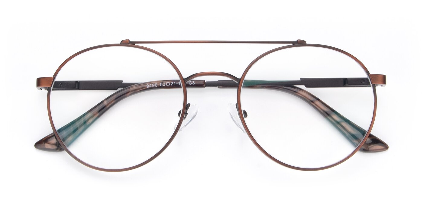 9490 - Antique Brown Eyeglasses