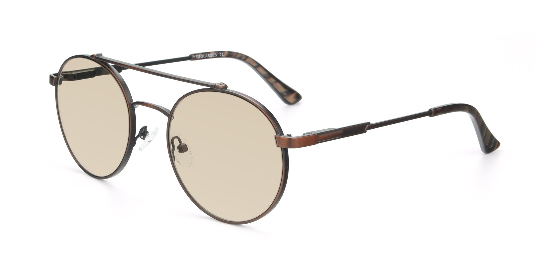 Angle of 9490 in Antique Brown with Light Brown Tinted Lenses