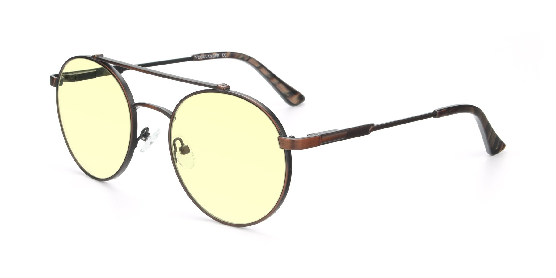 Angle of 9490 in Antique Brown with Light Yellow Tinted Lenses