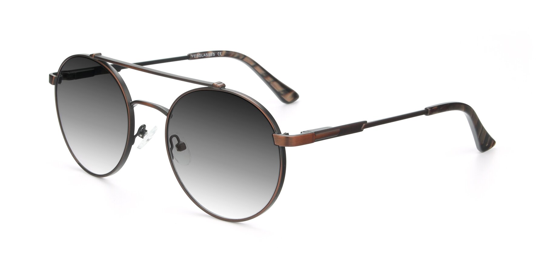 Angle of 9490 in Antique Brown with Gray Gradient Lenses