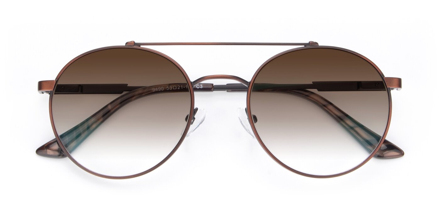 9490 - Antique Brown Gradient Sunglasses