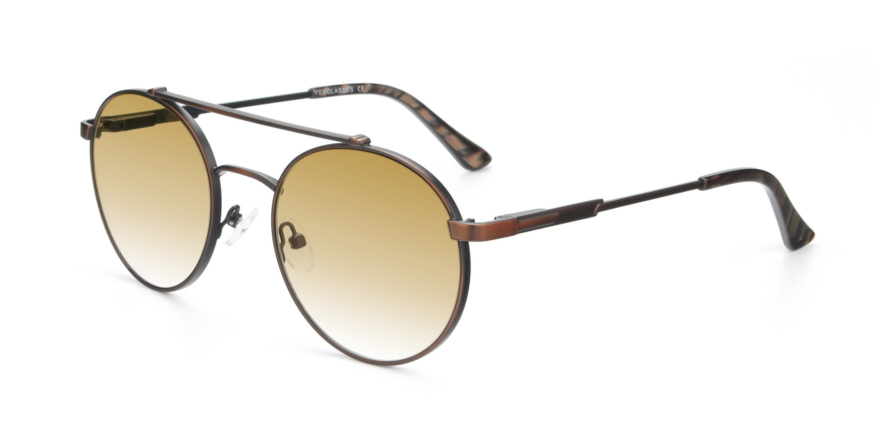 Angle of 9490 in Antique Brown with Champagne Gradient Lenses